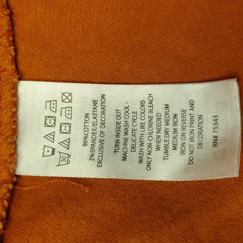 Isaac Mizrahi Orange Corduroy Embroidered Pumpkin Dress - Picture 7 of 8